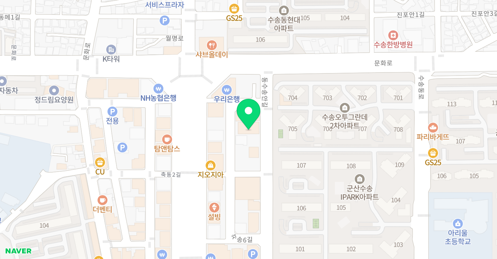 가우디 미술학원 군산캠퍼스 위치
