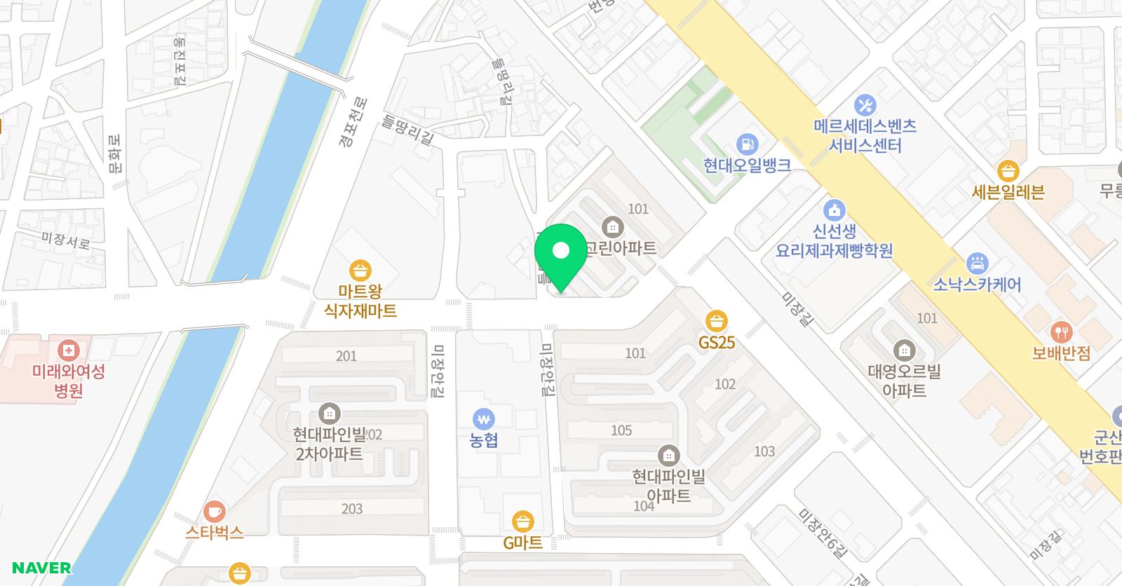 윤선생영어숲 군산미장학원 위치