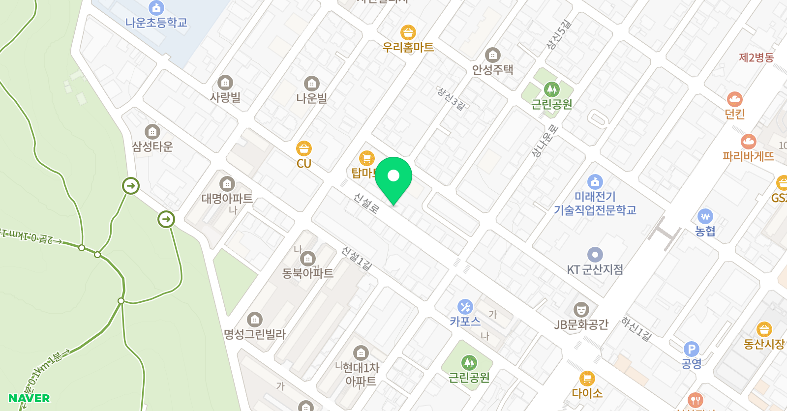 나운 태권도 위치