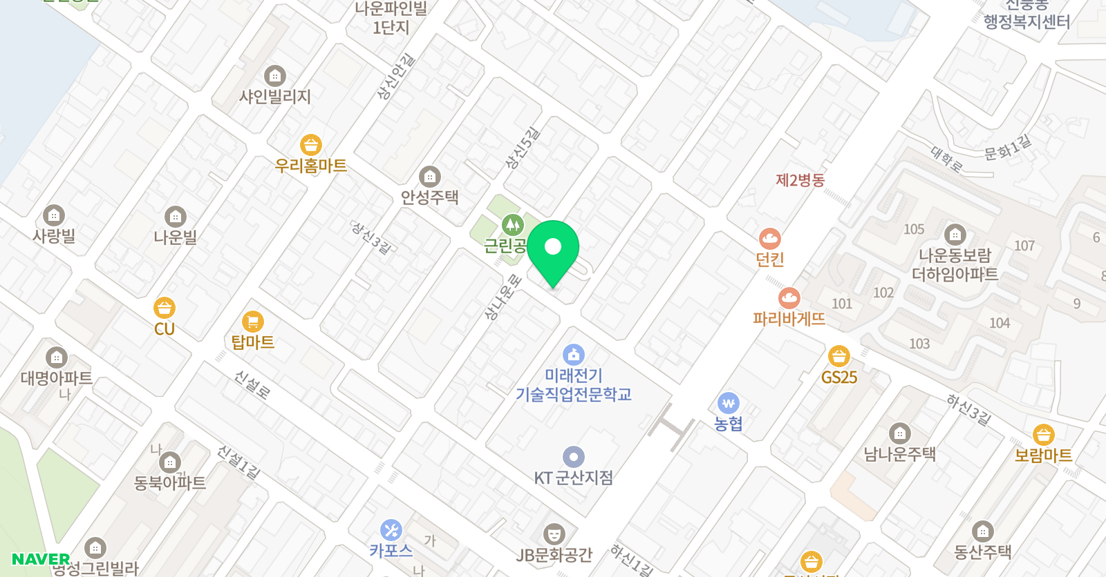 윤선생우리집앞 영어교실 나운영어교습소 위치