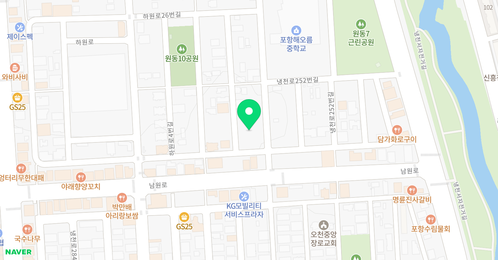 포은유소년축구단 위치