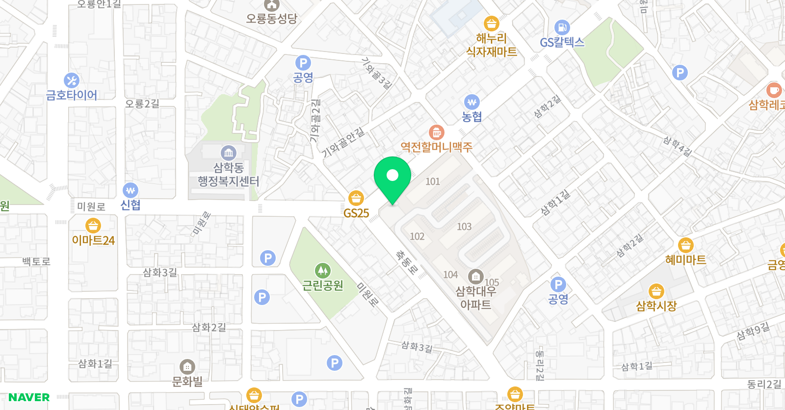 뉴비제피아노 학원 위치