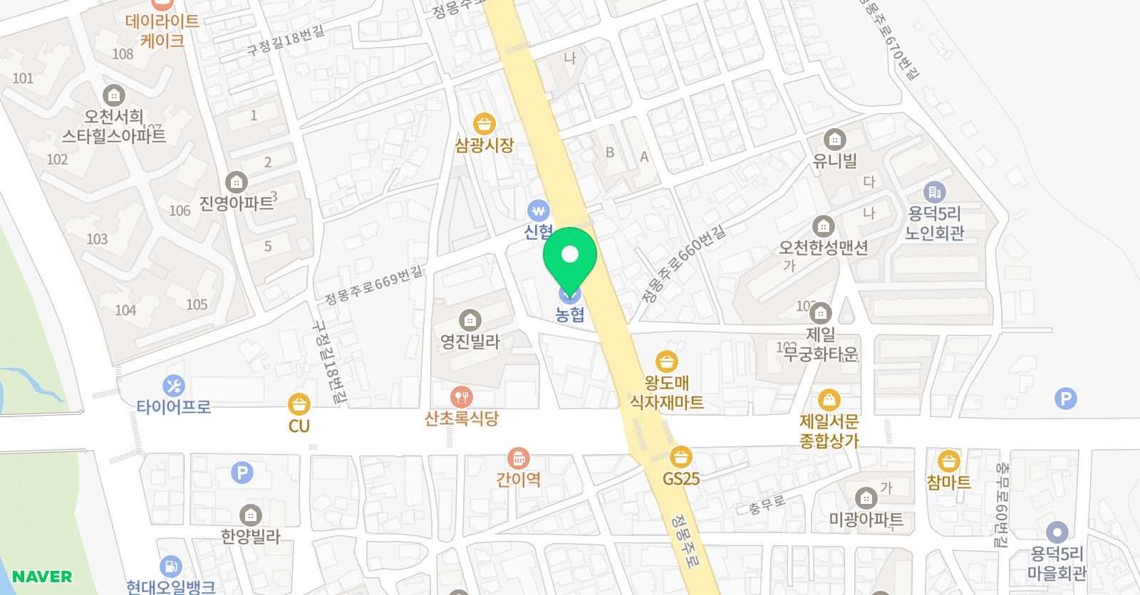 GNB 영어전문학원 서문캠퍼스 위치