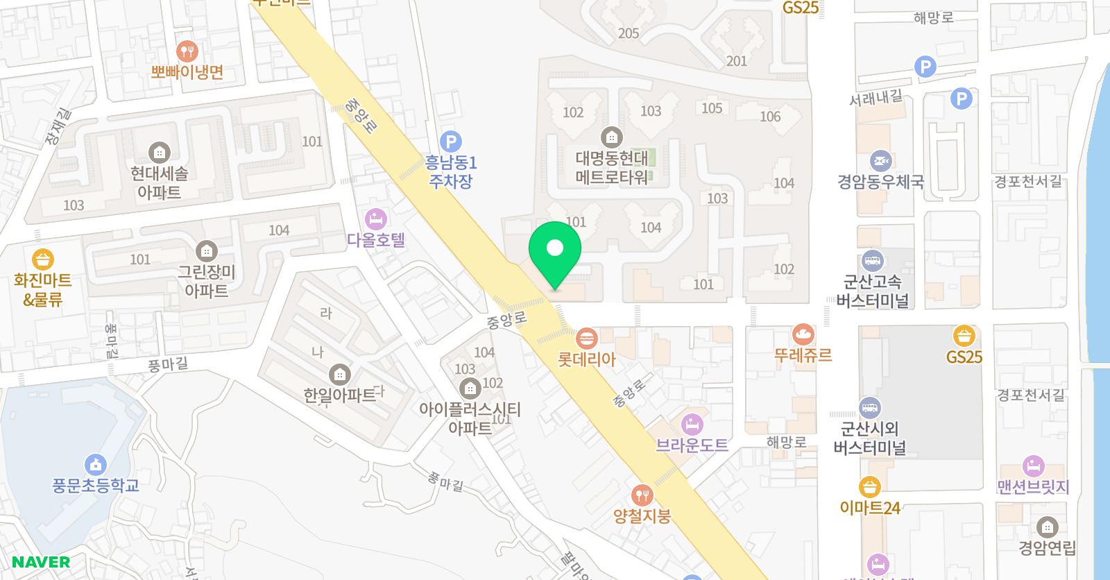 멘토링 영어수학전문학원 위치