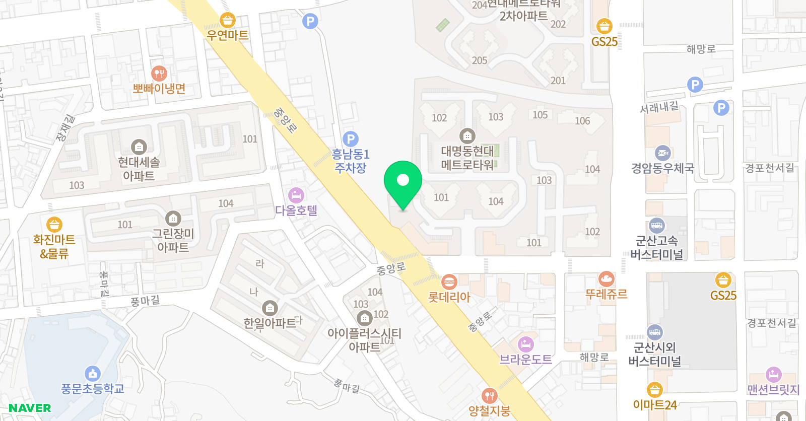 전주대학교 키즈태권도장 위치