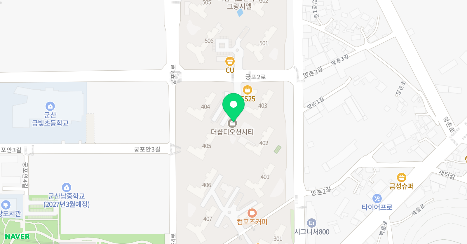 아소비 군산더샵디오션점 위치