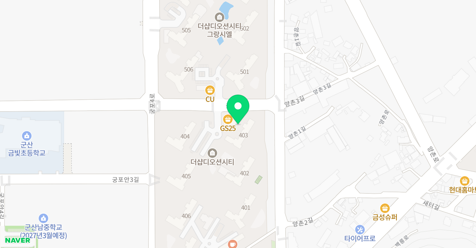 안녕그림이 미술 군산디오션점 위치