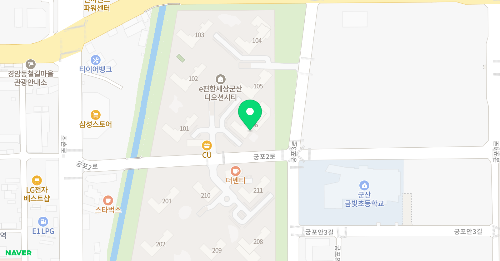 아소비 군산 이편한세상점 위치
