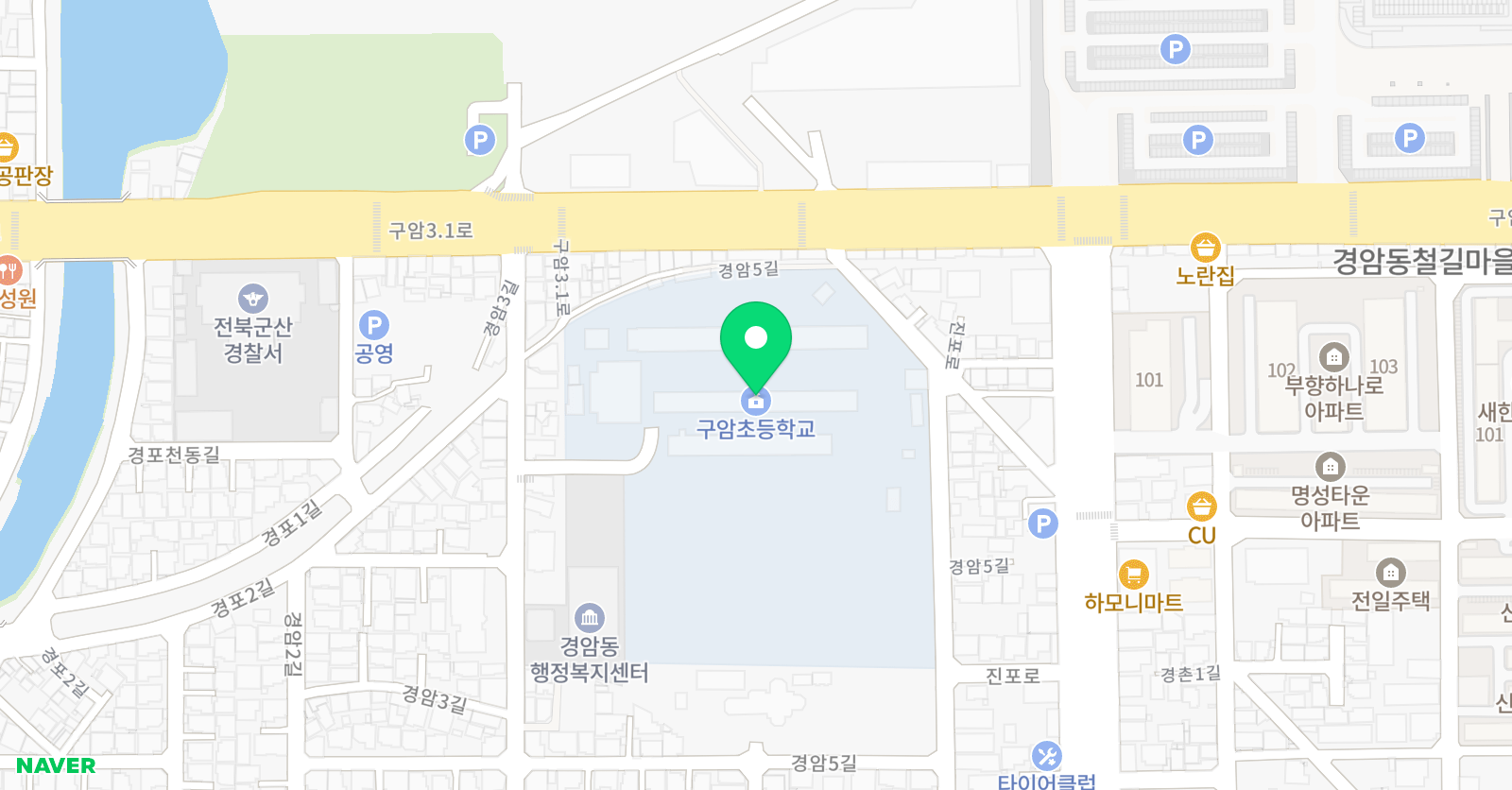 사단법인 군산구암 풋볼스포츠클럽 위치