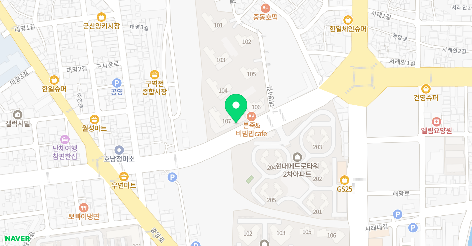 레비뉴스테이 초등전문학원 위치