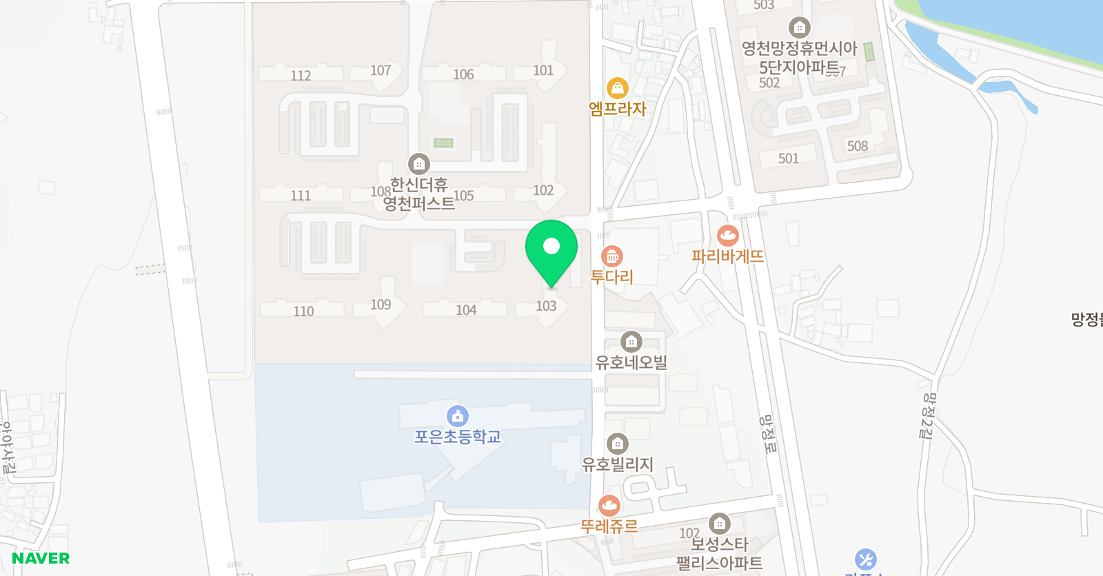 윤선생우리집앞 영어교실 영천한신더휴퍼스트 위치