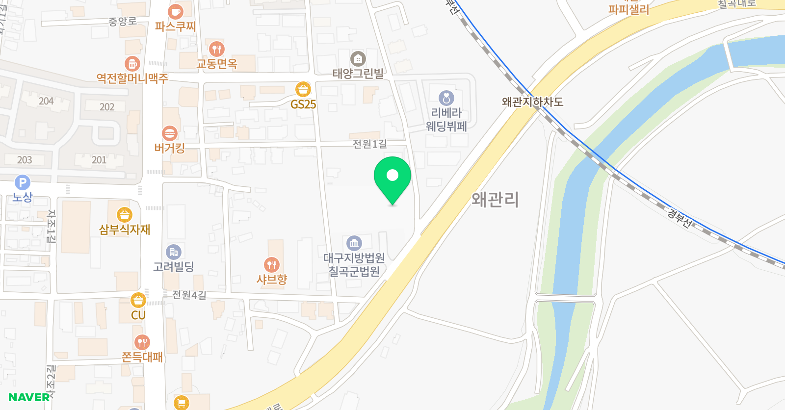 칠곡유소년 축구클럽 위치
