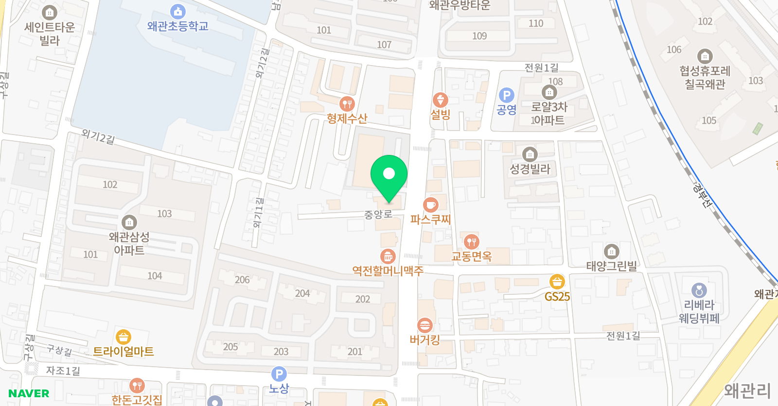 혜윰 수학학원 왜관캠퍼스 위치