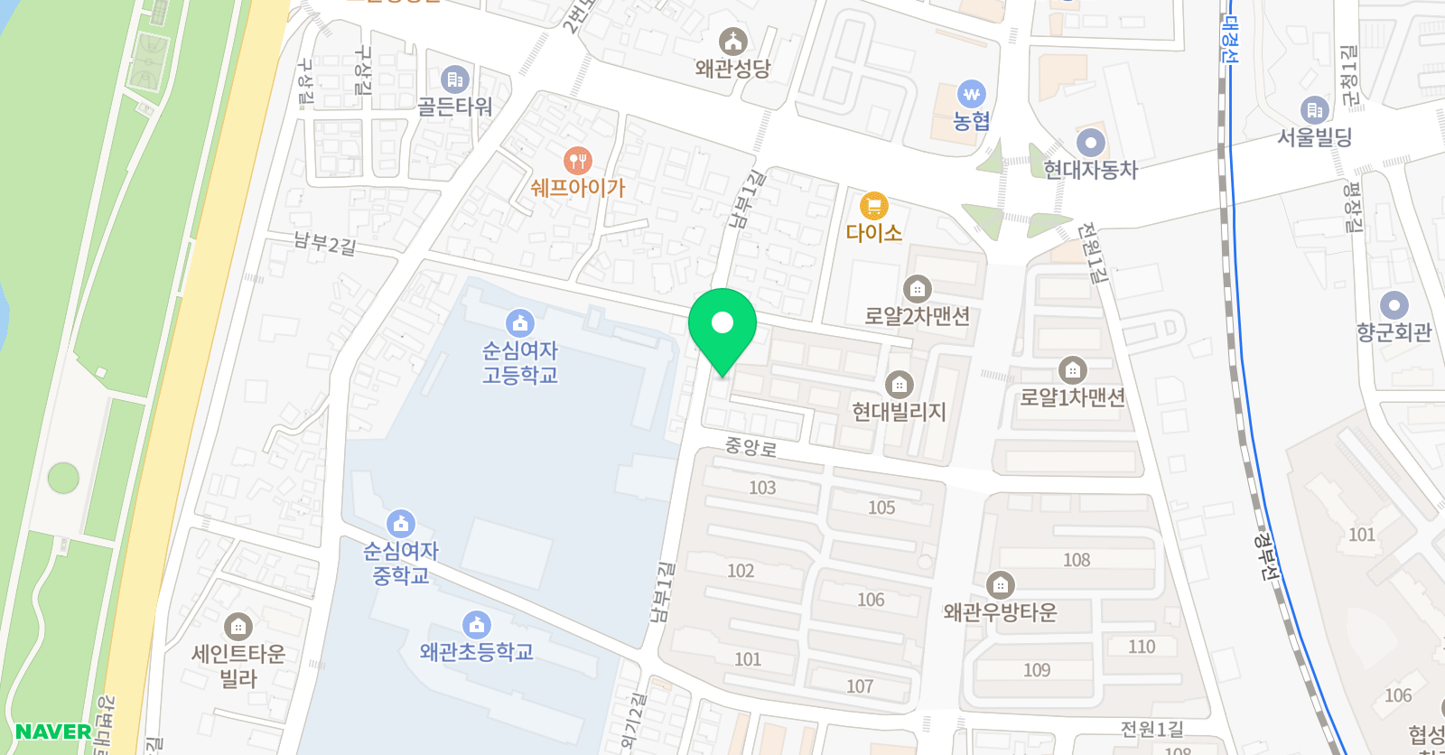 왜관 보습학원 위치