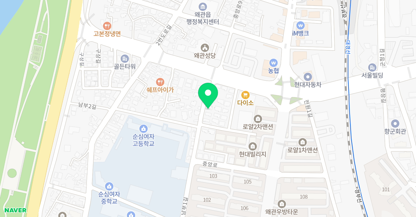 솔리스트뮤직아카데미 왜관원 위치