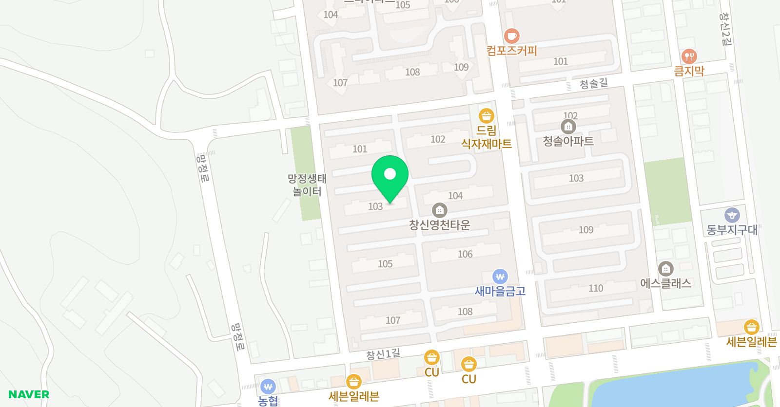 조이매스 영천망정센터 위치