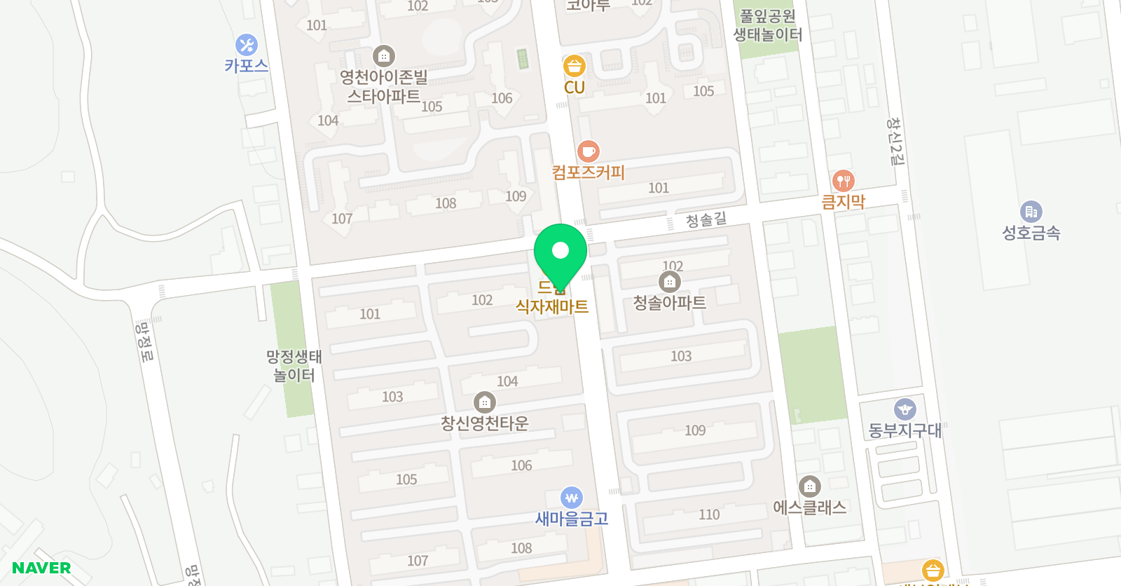 정의 태권도 위치