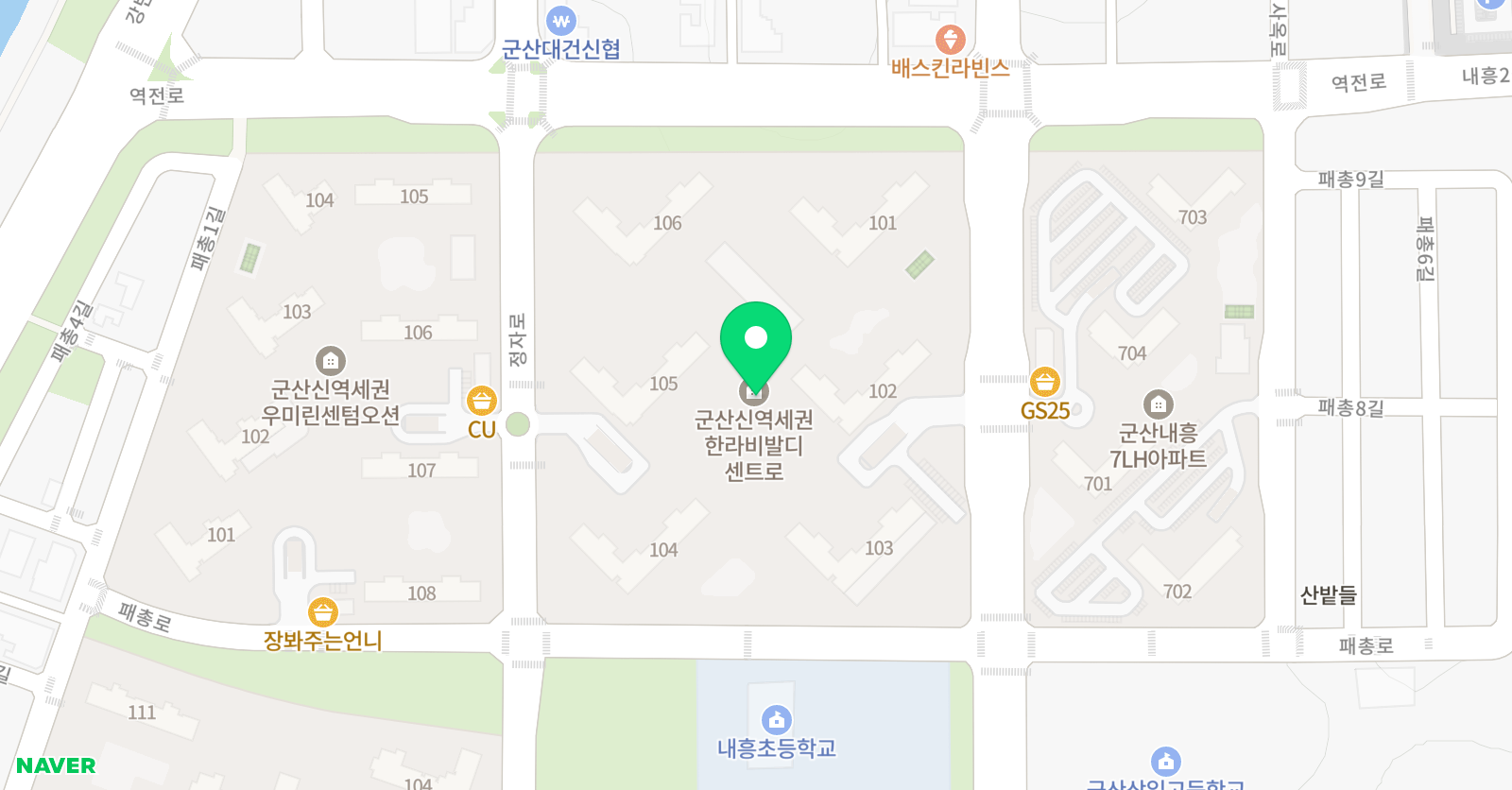 미래엔수학 내흥비발디교실 위치