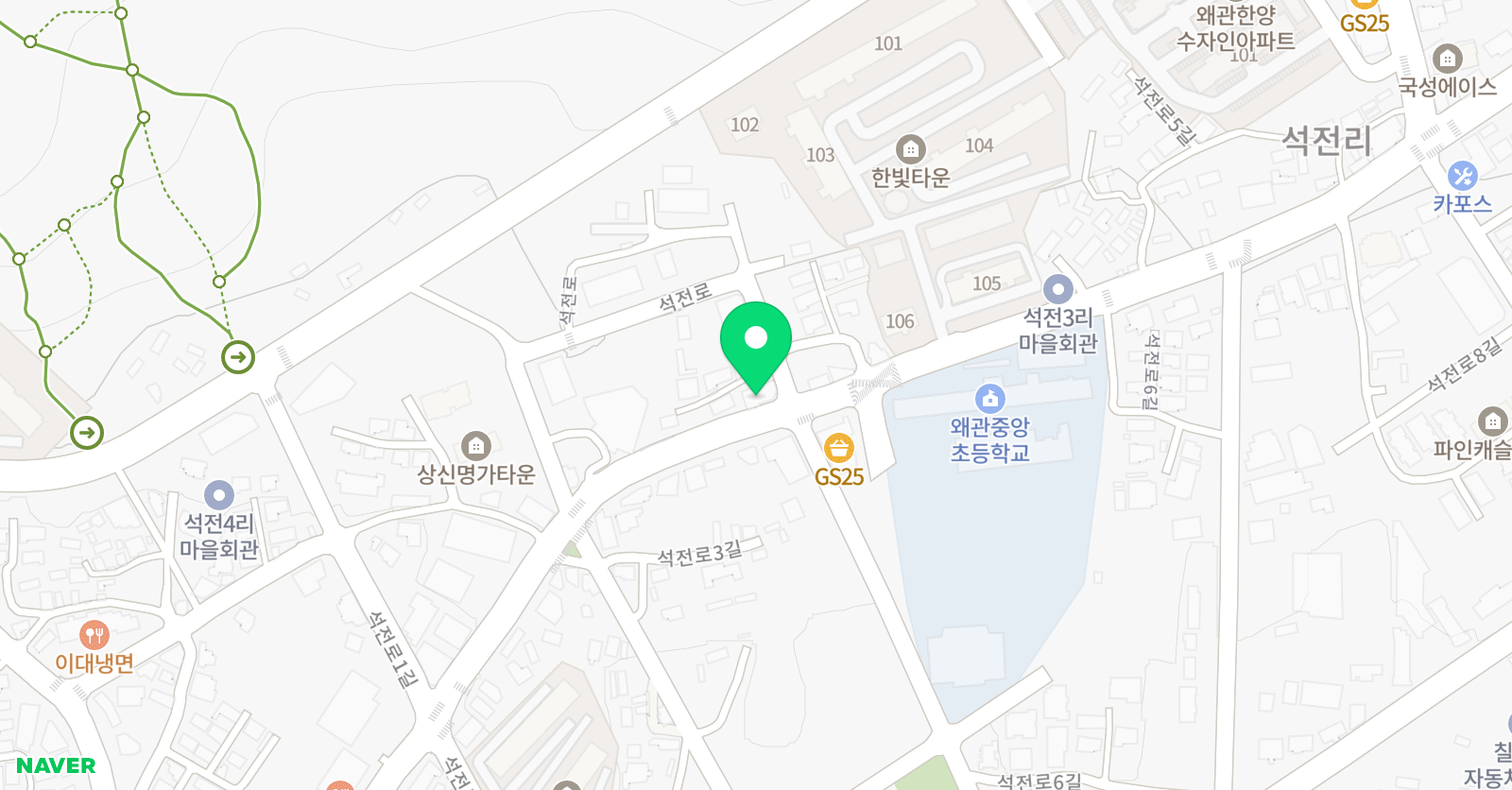교원더퍼스트 뮤엠영어 왜관석전점 위치