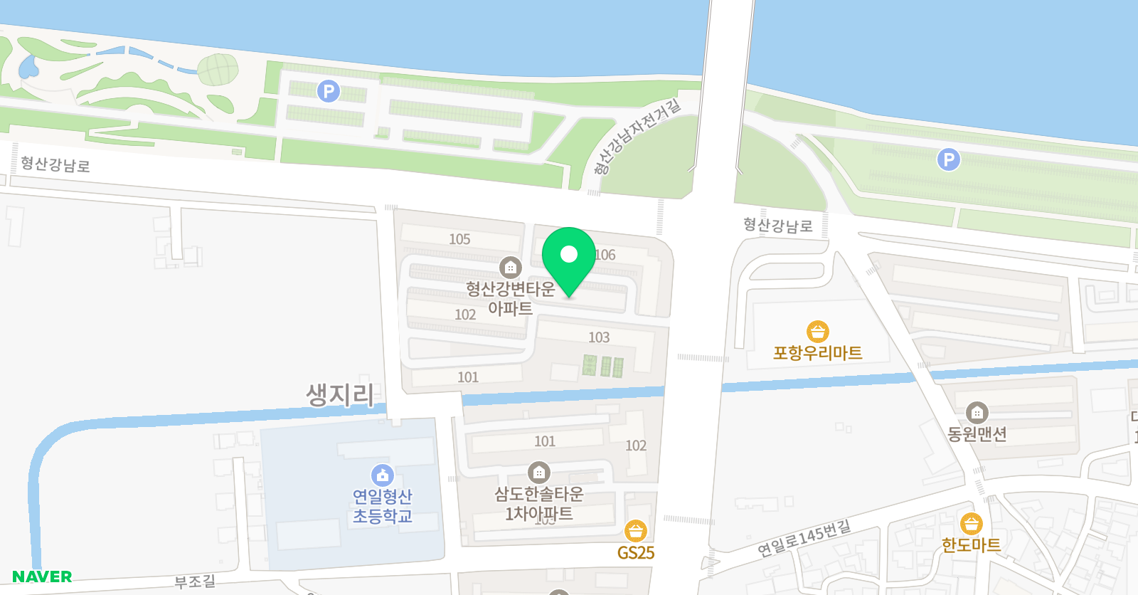 빨간펜 수학의달인 형산강변점 위치
