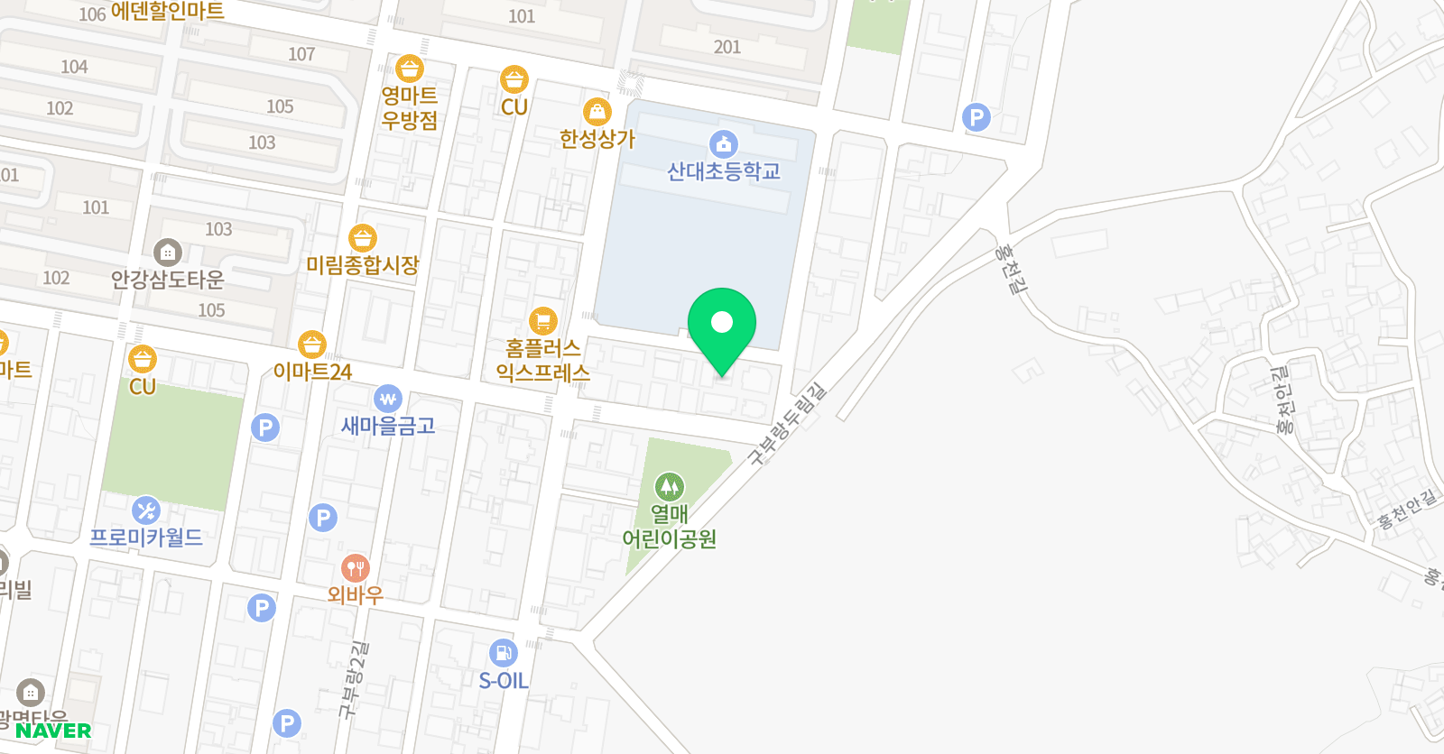 명품 태권도 연세한솔 위치