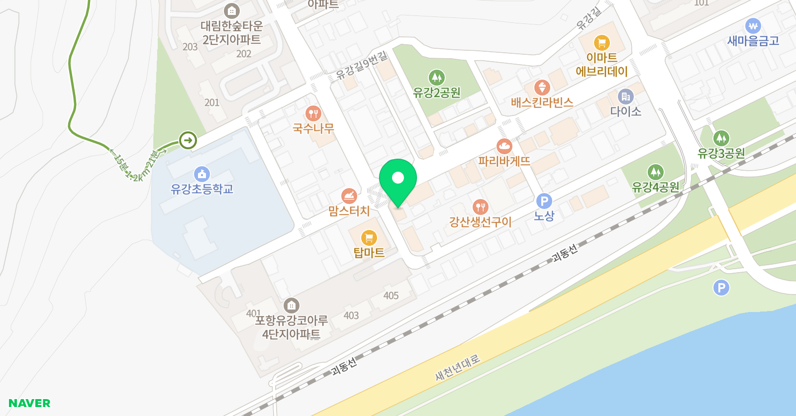 어린음악대 유강원 위치