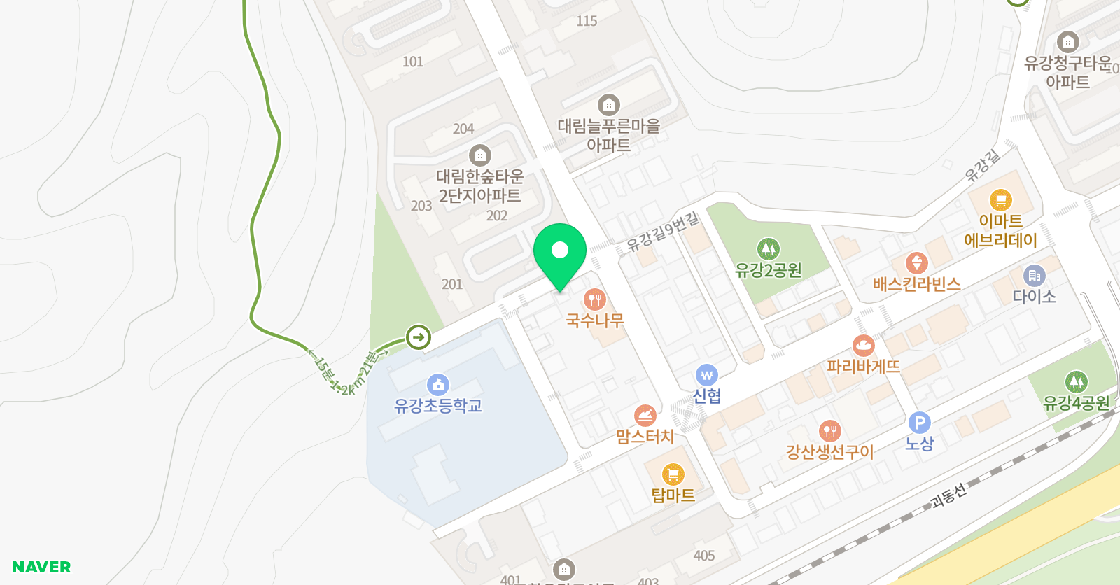 스마트해법영어 유강엘리트교실 위치