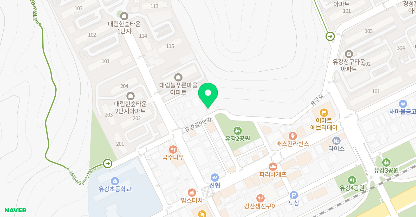 3030영어 유강러닝센터 위치