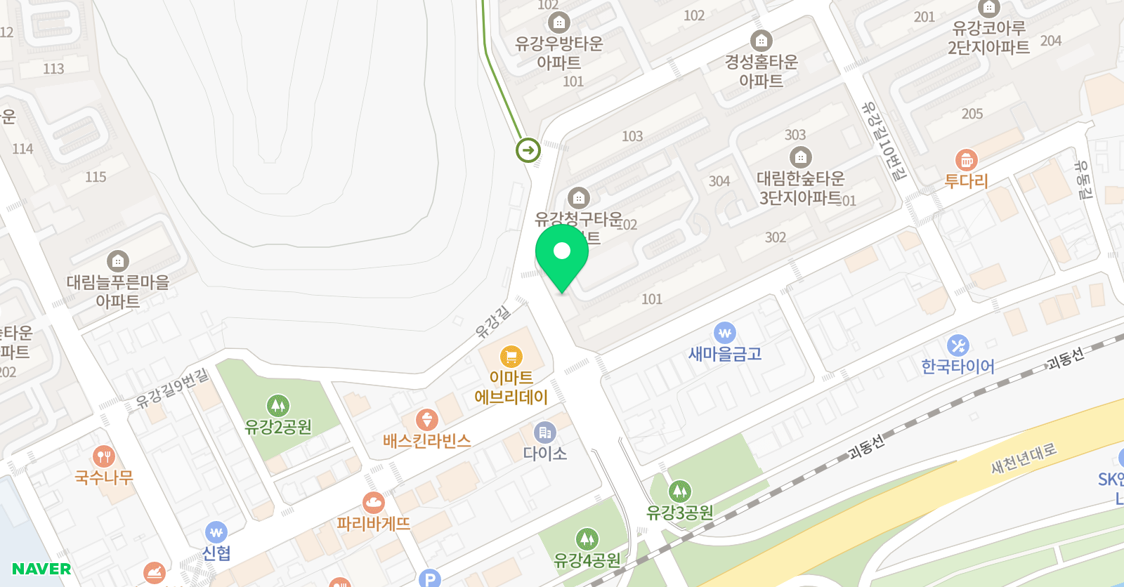 비엠티 몰입영어수학학원 위치
