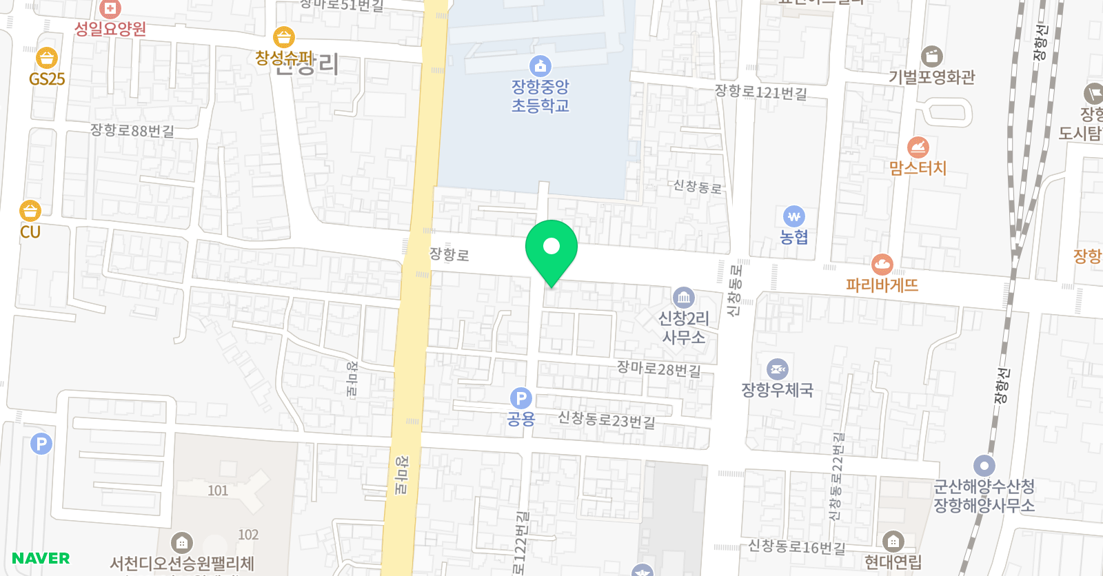 지앤비 영어멘토 수학학원 장향캠퍼스 위치