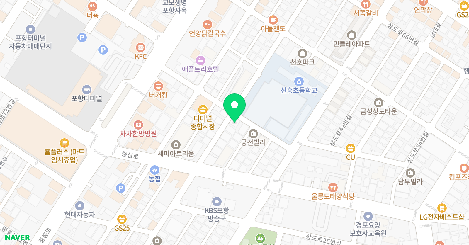 푸르넷 공부방 신흥학원 위치