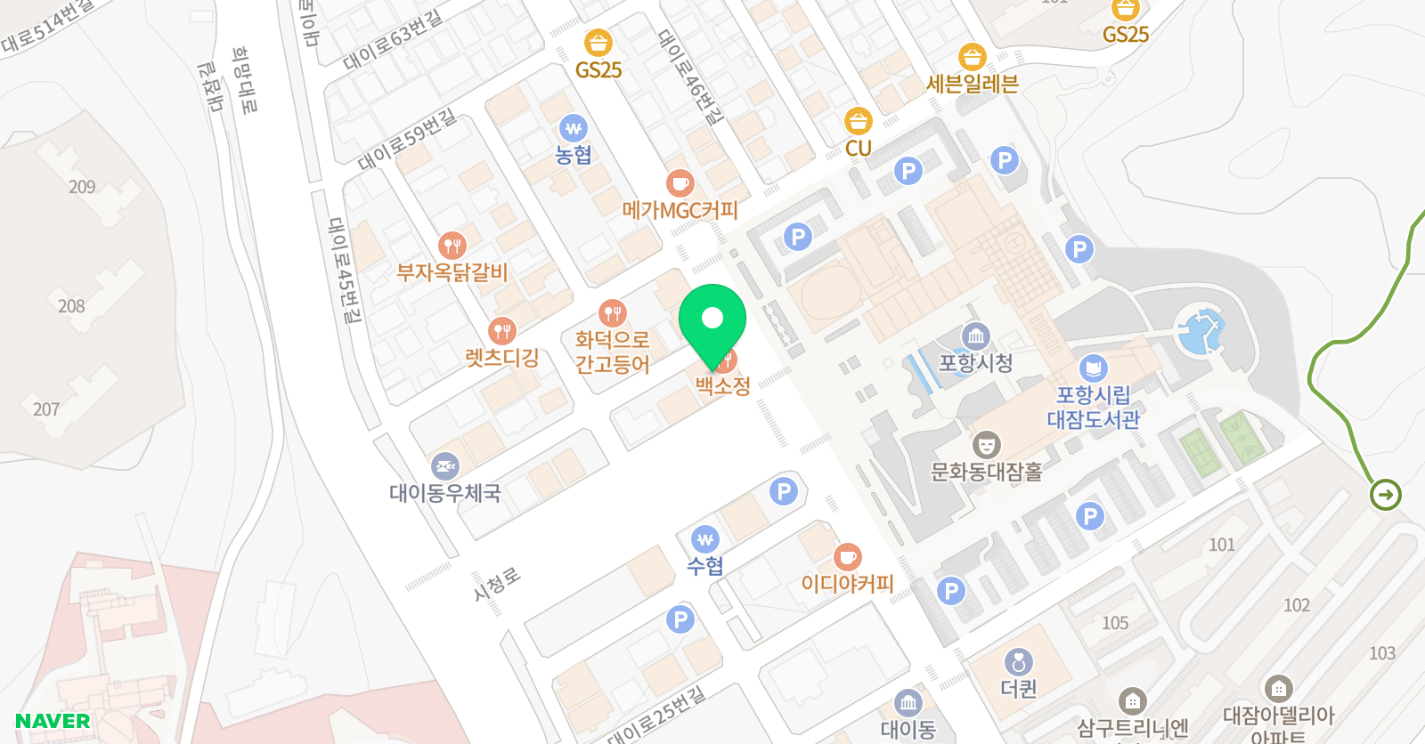DYB 최선어학원 포항남구캠퍼스 위치