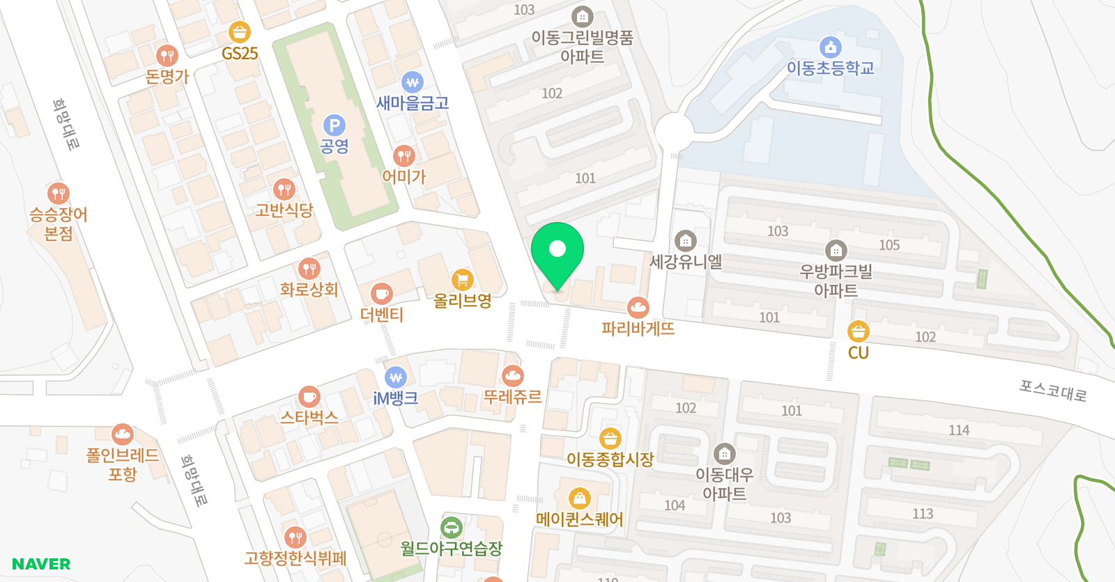 와이엘케이 초등영재학원 혜윰관 위치