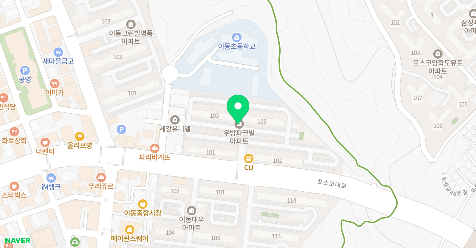 기탄 사고력교실 포항문덕교실 위치