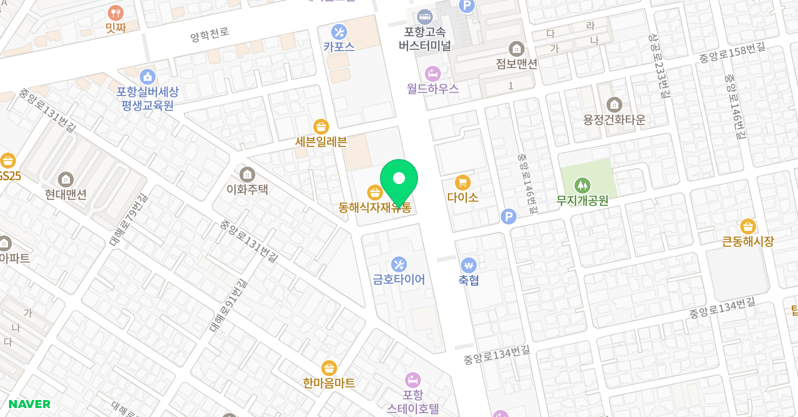 푸르넷 공부방 죽도지점 위치