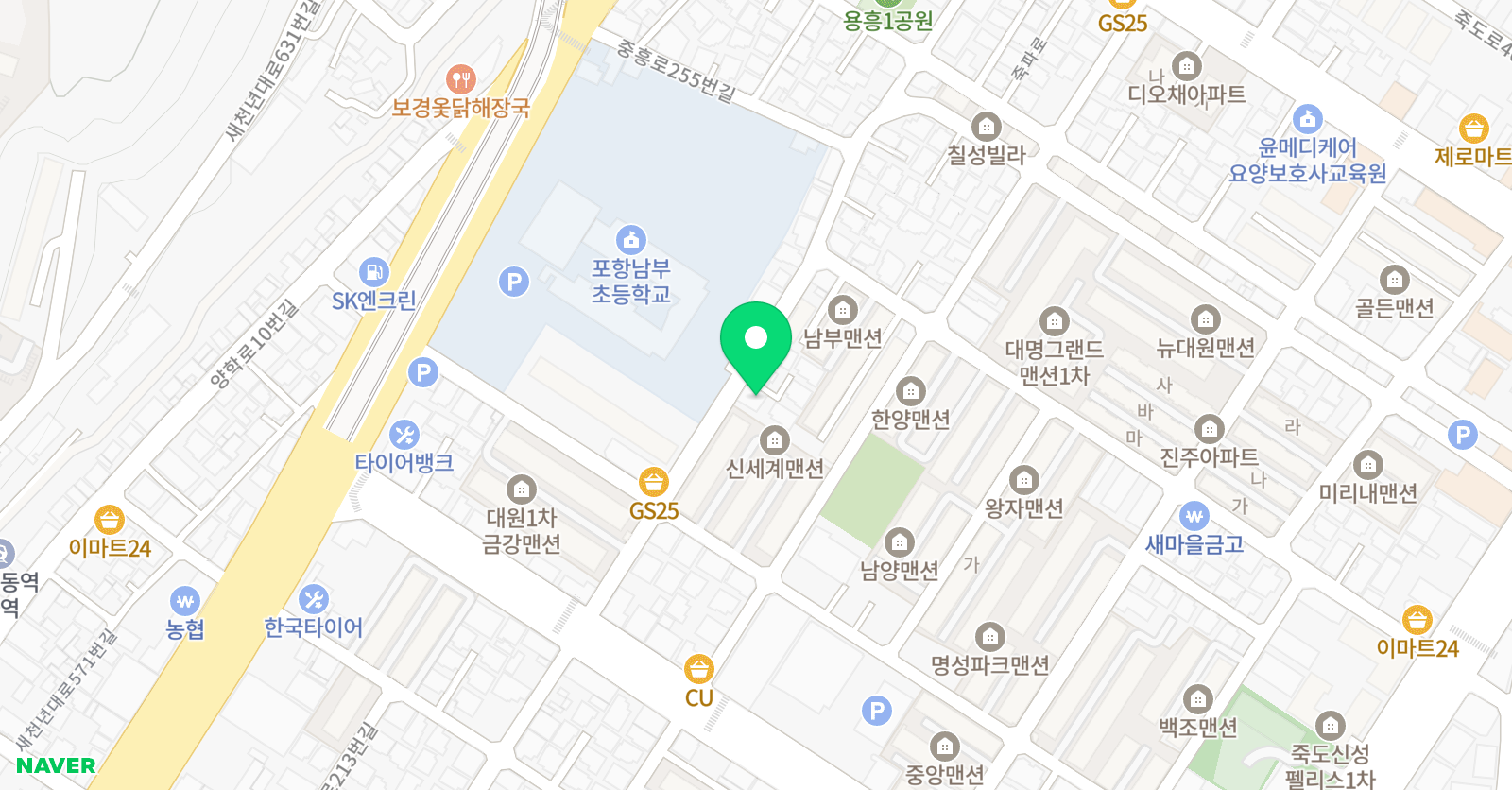 스마트해법영어 죽도엘리트교실 위치
