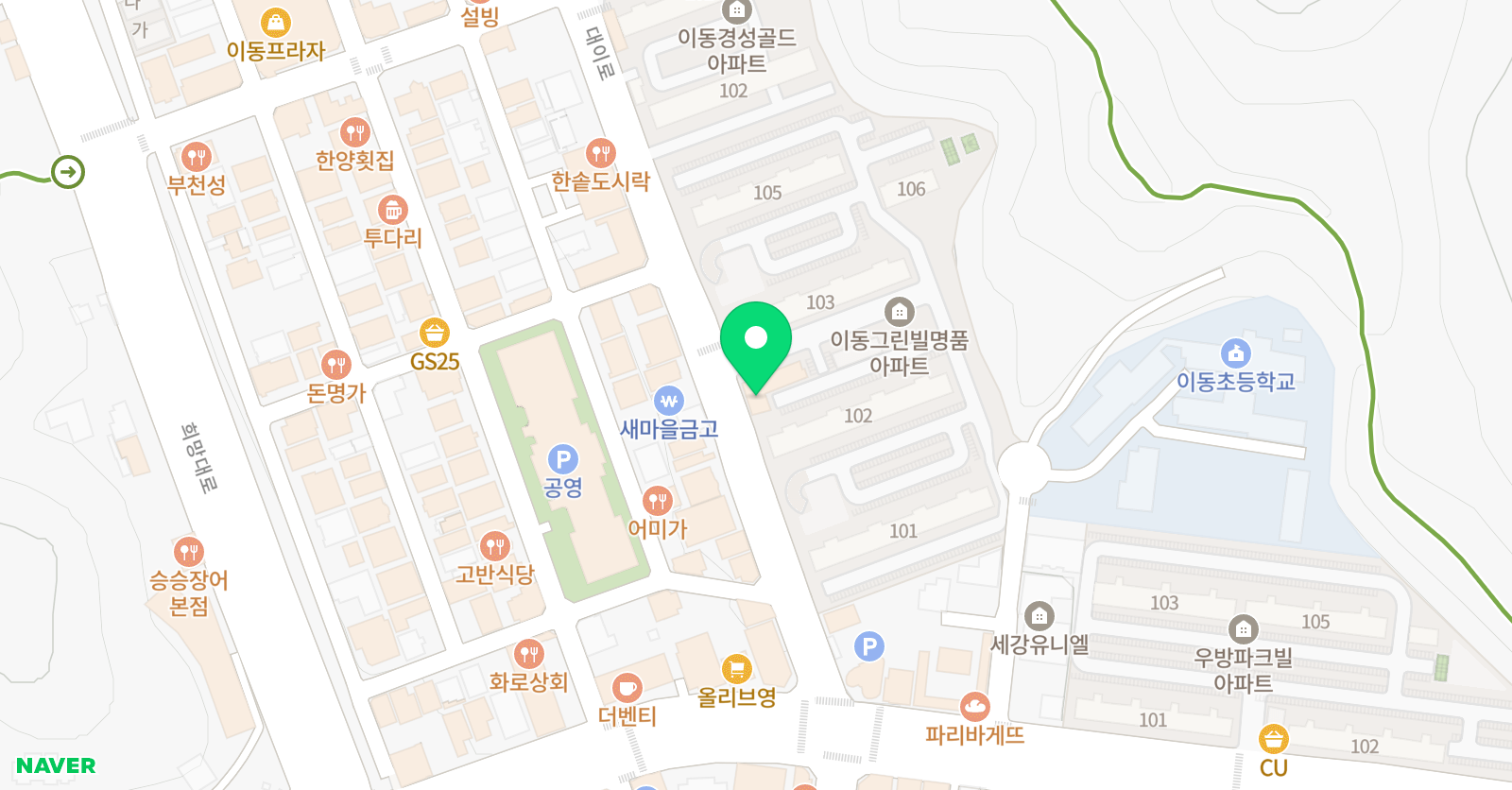 명품쎈 수학 위치