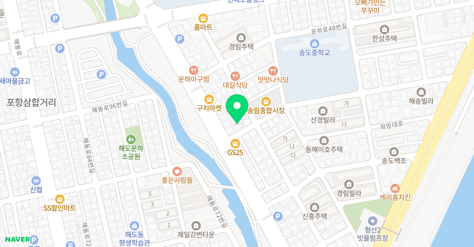 푸르넷 TOP 학원 위치