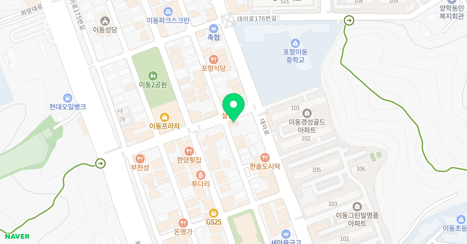 다솔 학원 위치