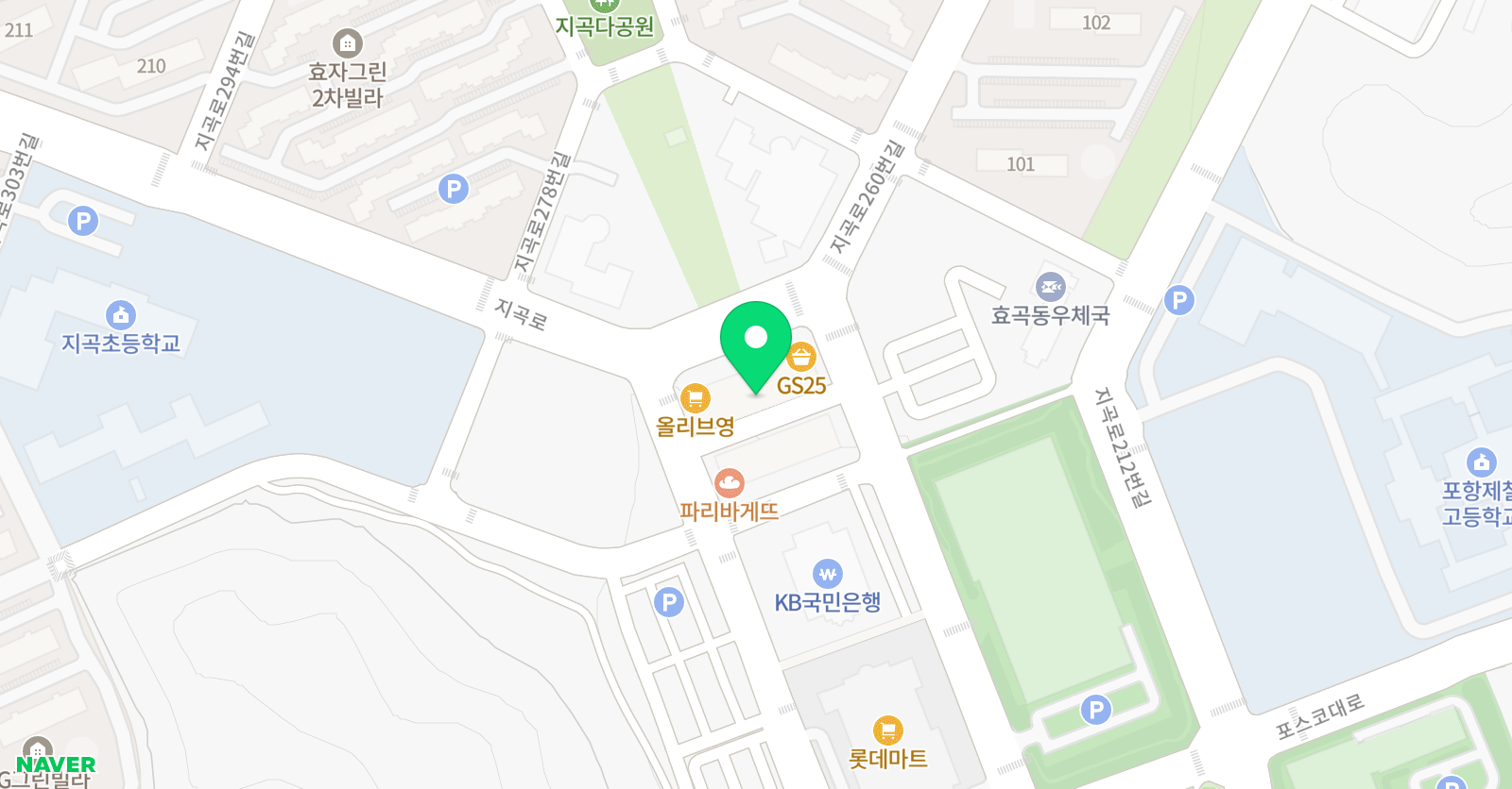 책나무 독서학원 지곡점 위치