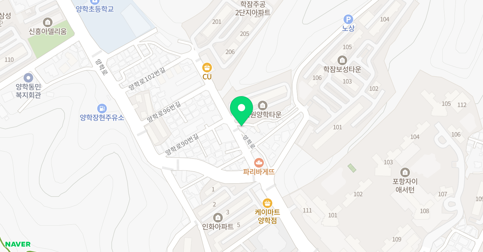 양학 푸르넷 학원 위치