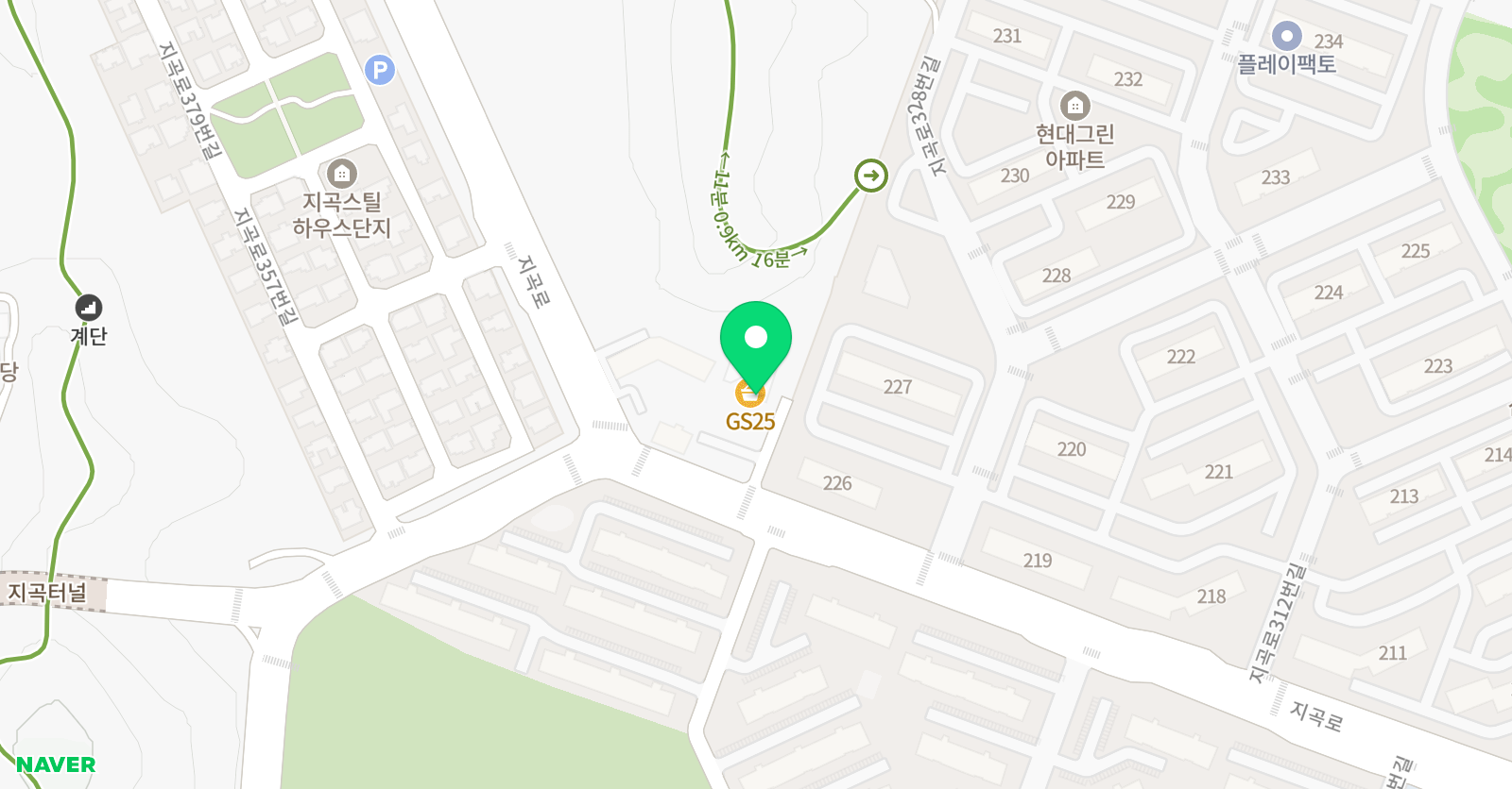 플레이팩토 지곡점 위치
