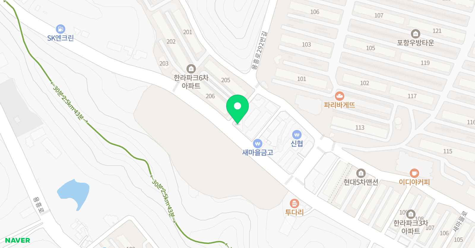 충효 태권도 위치