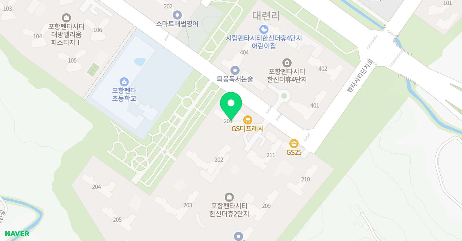 미래엔 영어 펜타시티점 위치
