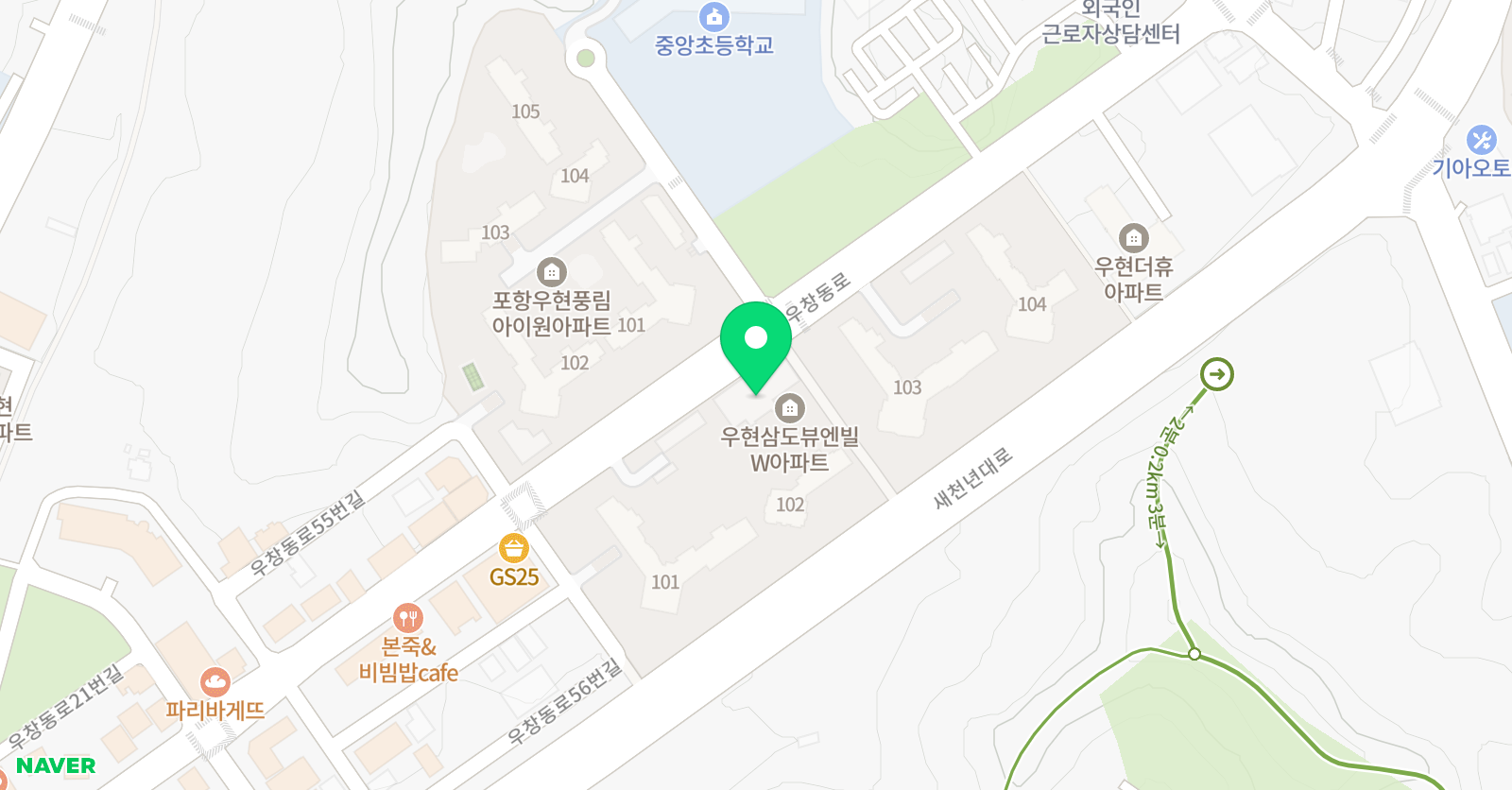 팩토앤아소비 학원 우현센터점 위치