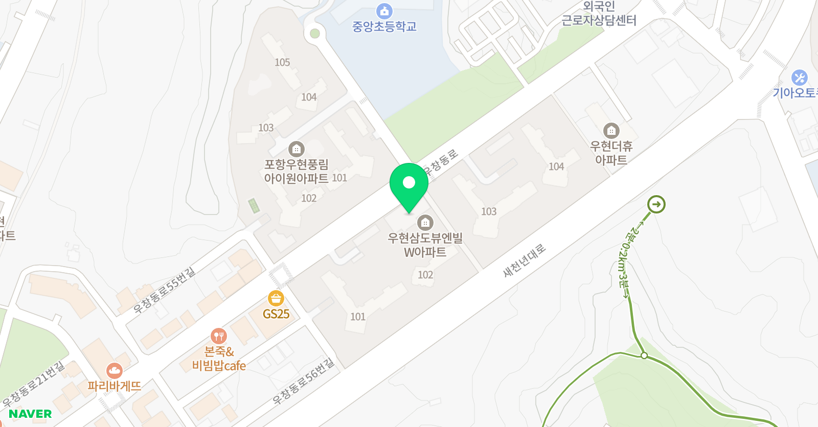 국풍2000우현 국어논술학원 위치
