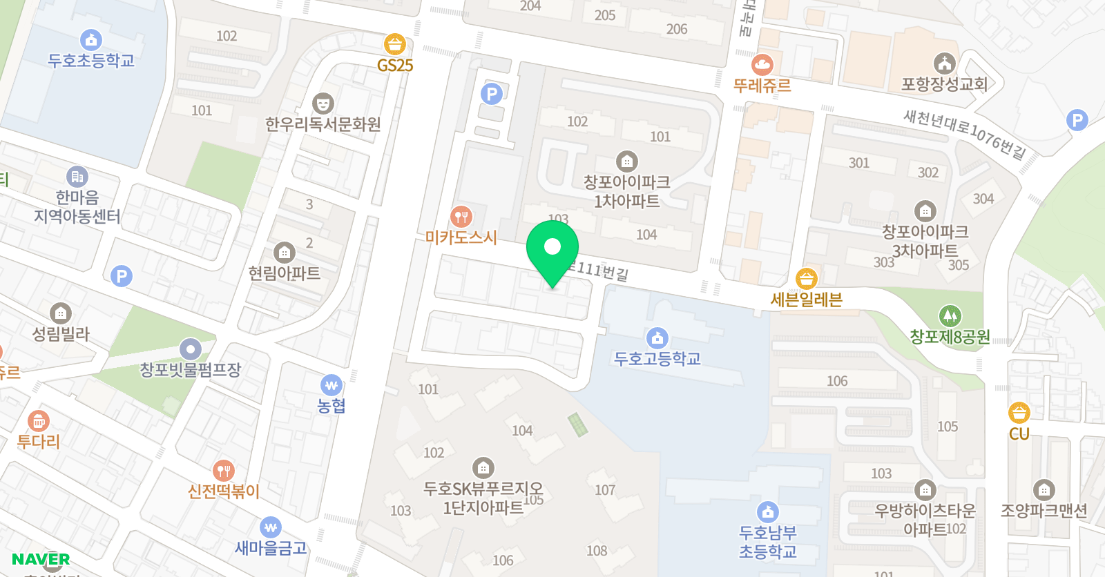 두호 윤주 수학전문학원 위치