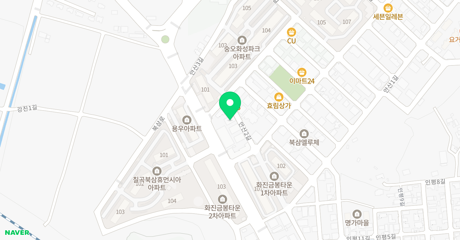빨간펜 수학의달인 북삼점 위치