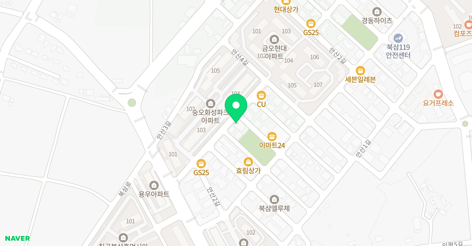 북삼키즈 태권도 위치