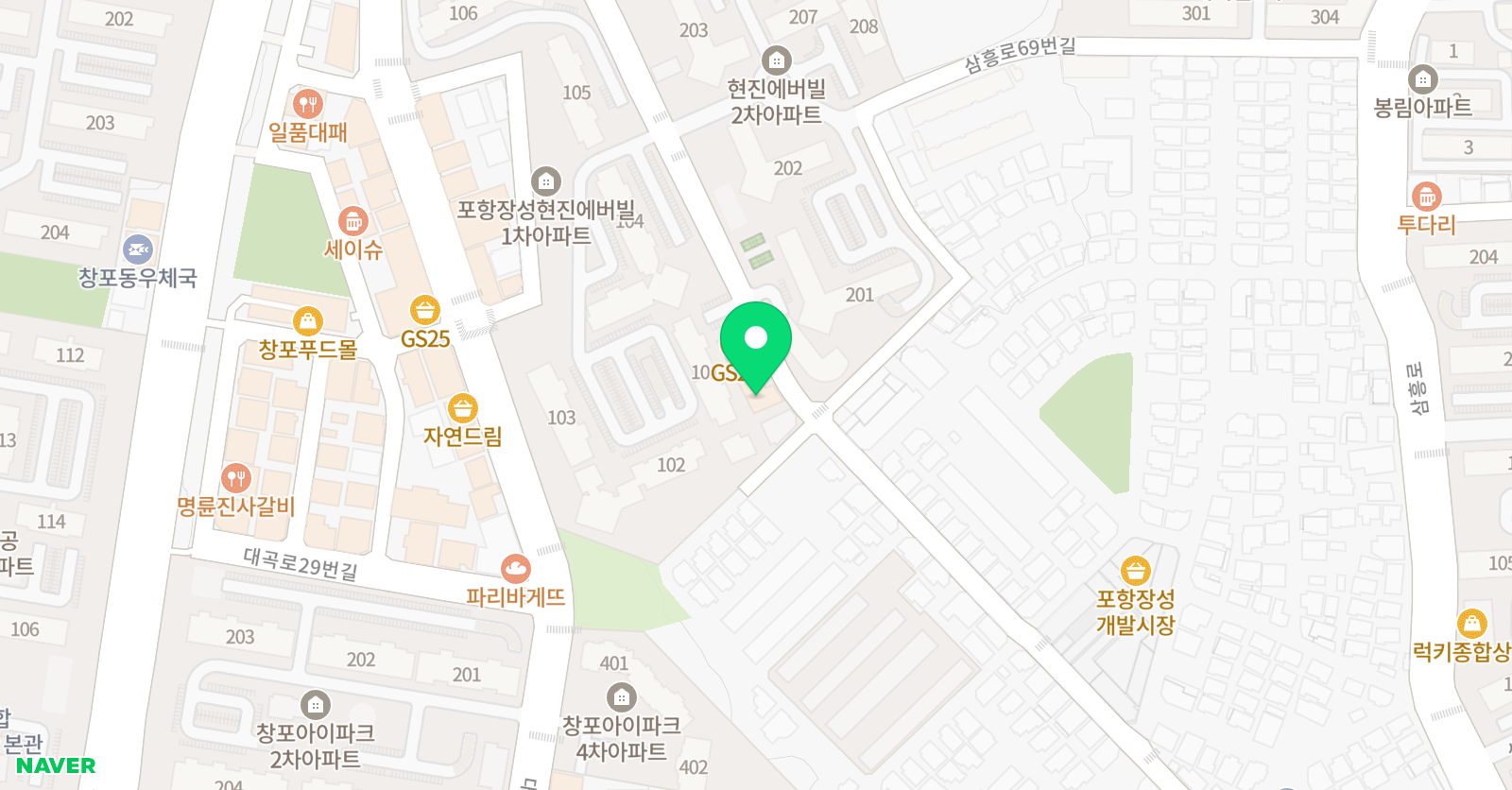 문 영어 장성점 위치